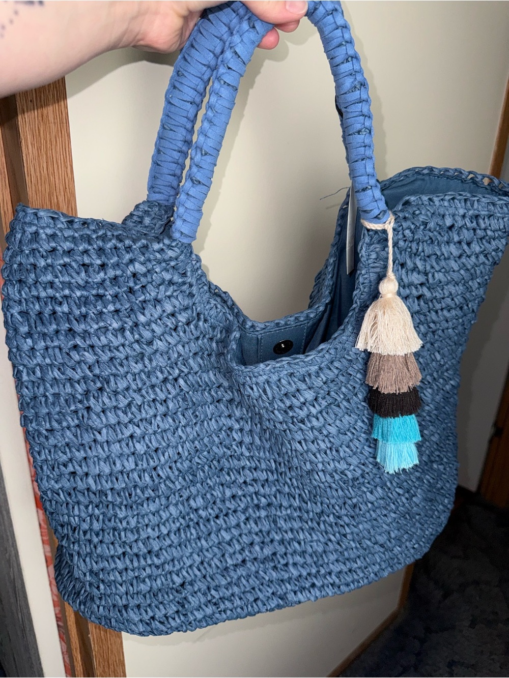 Fallon and Royce Paloma woven tote nwt